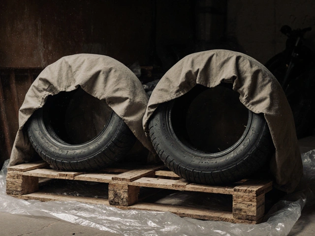 Jak správně skladovat pneumatiky na motorku po sezóně