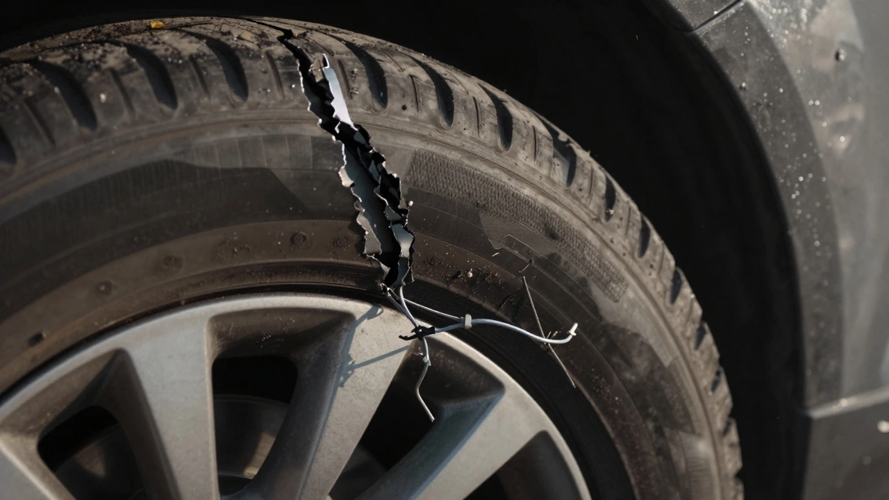 Jak vypadá prasklá pneumatika a jak to poznat před katastrofou