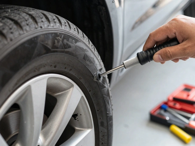 Jak funguje lepící sada na opravu pneumatiky?