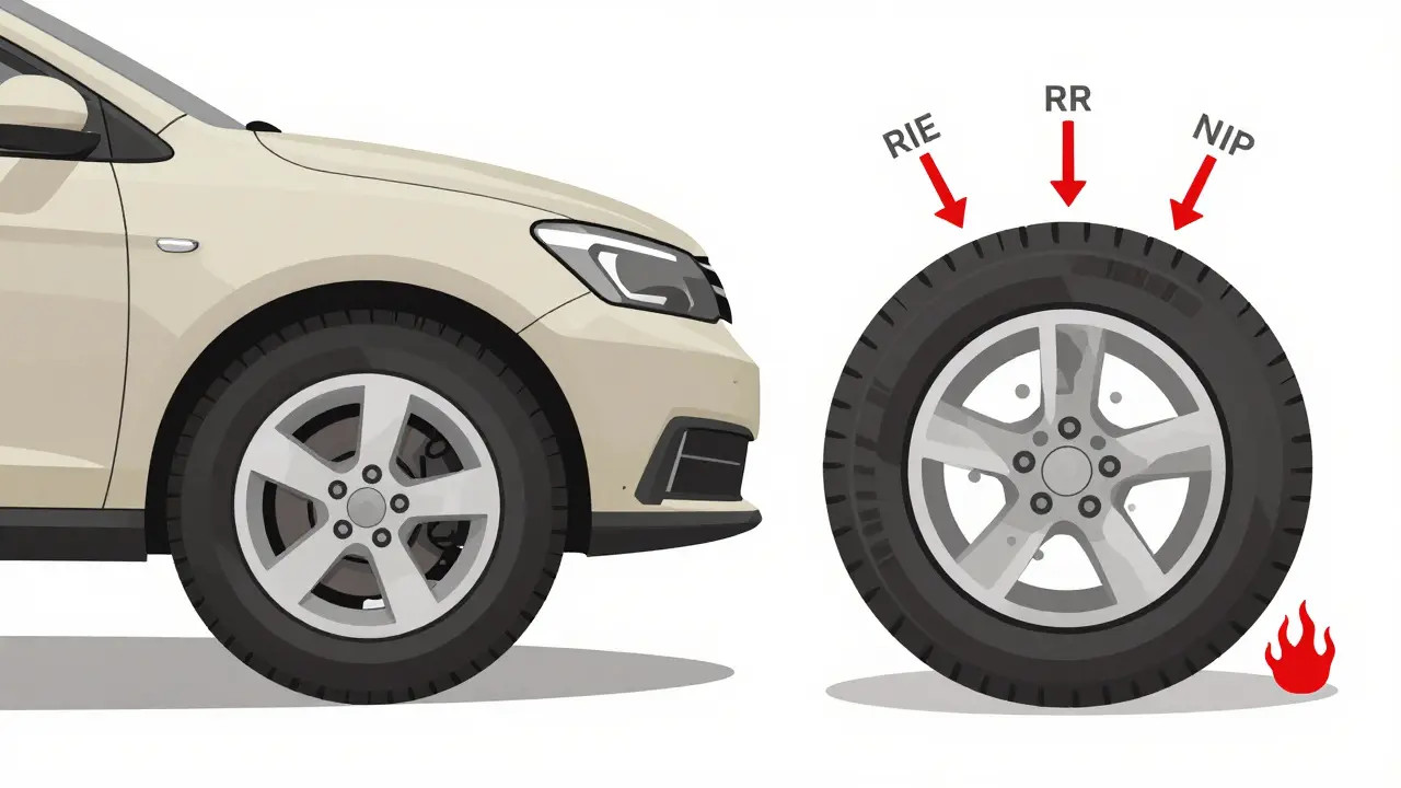 Srovnání podtlakové a přetlakové pneumatiky s vysvětlením dopadů na kontakt s vozovkou.