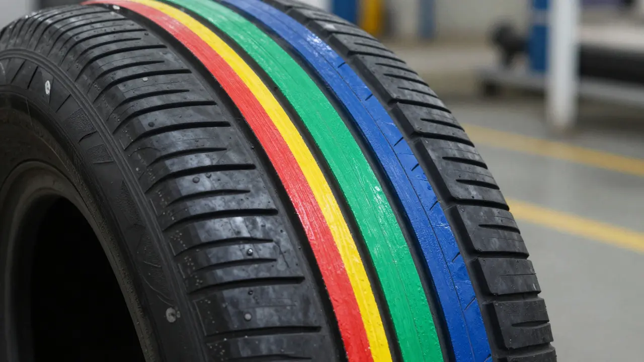 Co znamenají barevné pruhy na pneumatikách? Vše, co potřebujete vědět