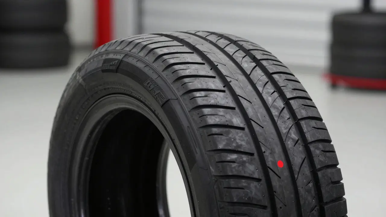 Červená tečka na pneumatikách: Co znamená a jak pomáhá při montáži?