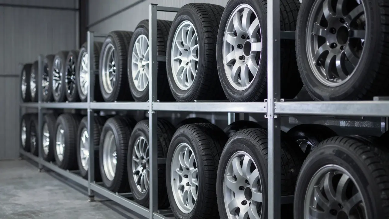Profesionální skladování pneumatik v čistém a tmavém prostoru.