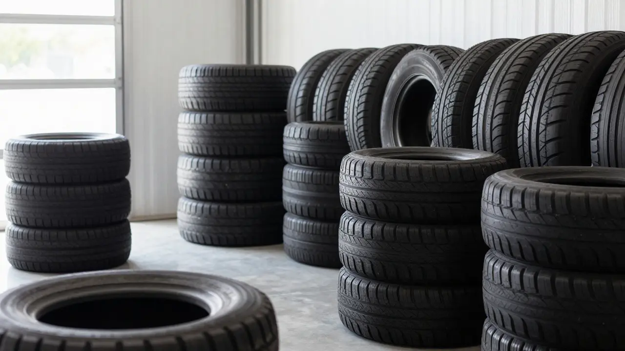 Správné skladování pneumatik v chladném a tmavém prostoru.