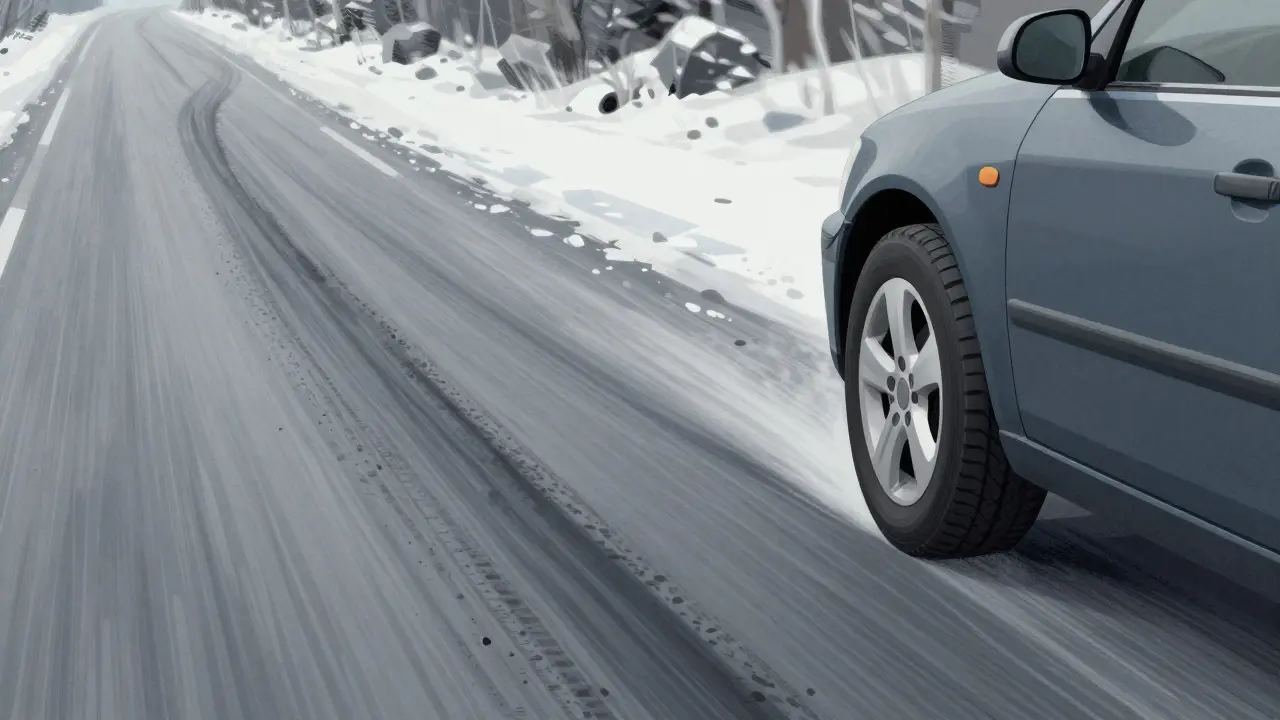 Srovnání brzdné dráhy auta s letními a zimními pneumatikami.