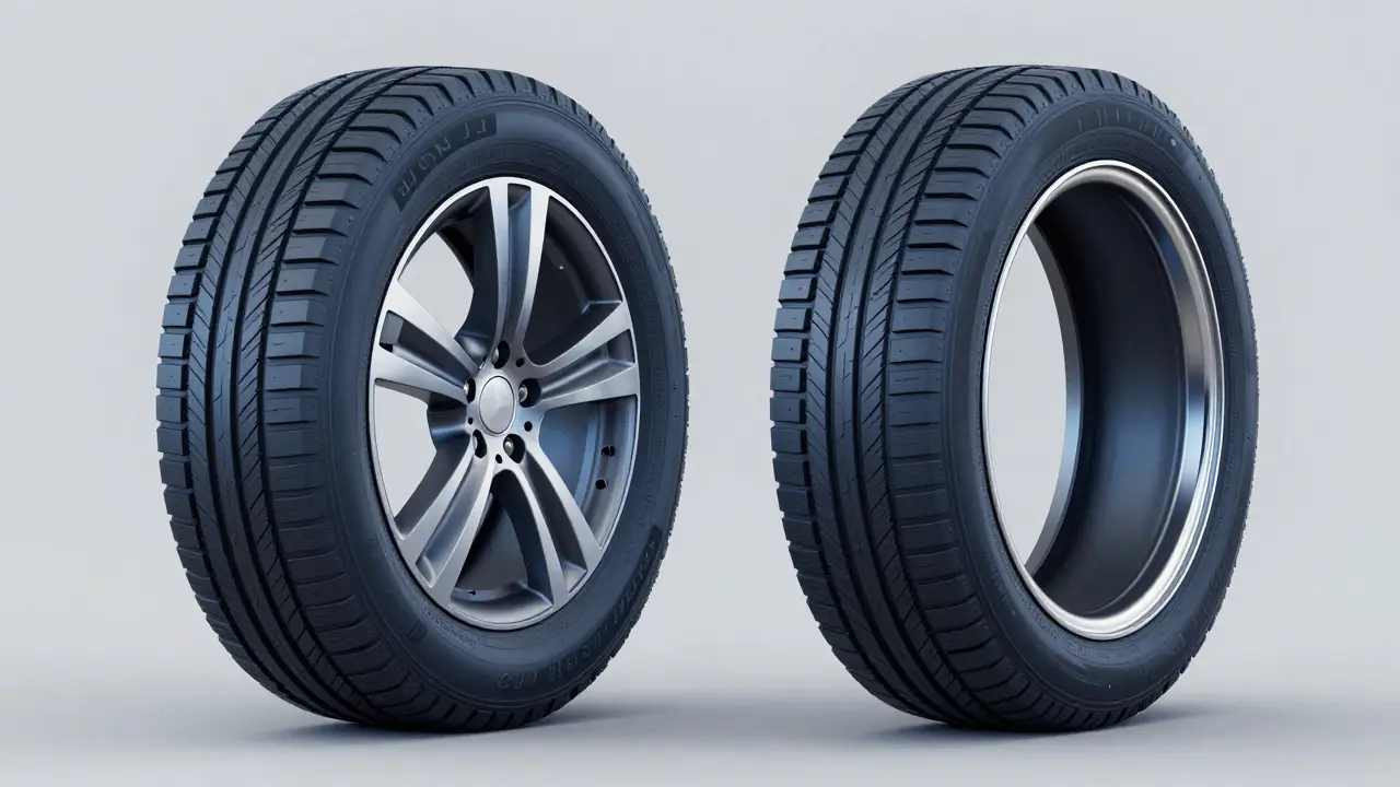 Srovnání správného a nesprávného usazení pneumatiky na ráfek 6J.